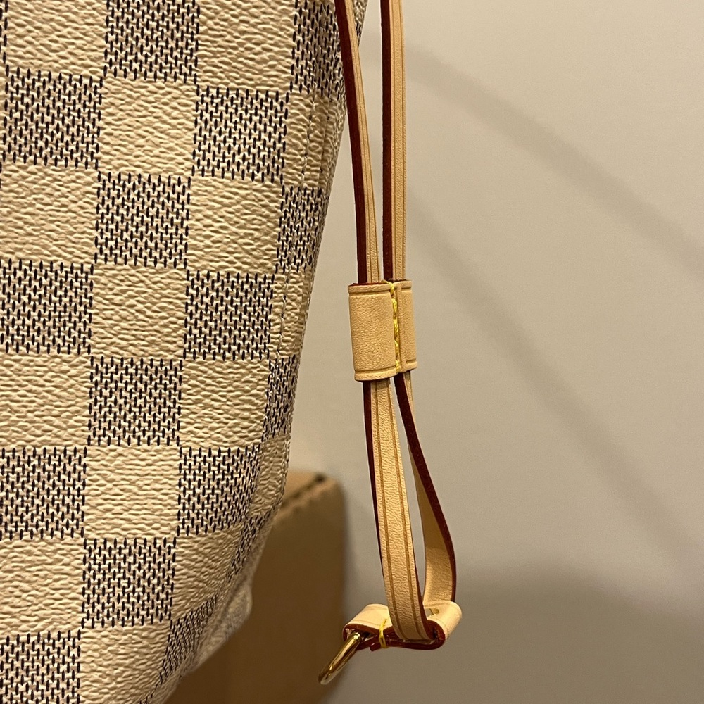 100% Authentic Louis Vuitton Damier Azur Neverfull MM w/ Rose Ballerine NWT - Picture 11 of 16